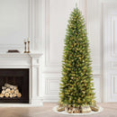 Puleo International 7.5ft Pre-Lit Fraser Fir Pencil Christmas Tree — 7