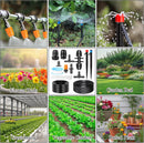 260FT Drip Irrigation System Kit, Automatic Drip Irrigation Kit with 1/2 inch Hose 1/4 inch Distribution Tubing and Accessories for Greenhouse, Yard, Lawn | 260 FT (40FT Main tube + 220FT Distribution tube) — 7