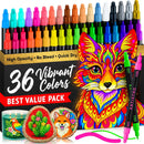 ARTISTRO Dual-Tip Acrylic Paint Marker Pens - Set of 36 | Multicolor — 1