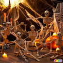JOYIN 5 PCS Posable Halloween Skeleton Decor 16 Inches, Full Body Posable Joints Hanging Skeletons for Halloween Decorations, Graveyard Props, Haunted House Accessories, Spooky Scene Party Favors — 2