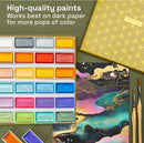 ARTISTRO Professional Metallic Watercolor Paint Set for Adults - 24 Pigment-Rich Colors, XL Pans, ASTM-I Lightfastness, High Tinting Strength Watercolor Set for Professionals made by professionals | 24 Metallic Colors — 5