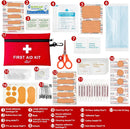 152 Piece Small First Aid Kit, Travel Size First Aid Kit TSA Approved, Mini Forst aid kit for Home, Car, Travel, Camping, Truck, Sports, Office, Hiking Med Kit for Backpack — 2