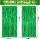 ZATAYE 12 Pack Green Christmas St Patricks Foil Curtain Decorations | 12 PCS — 2