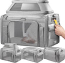 Top-Expandable Pet Carrier with Treat Pet Window,18x11x11 Airline Approved