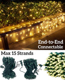 Led Christmas Net Lights for Bushes, 132LED 6FT x 6FT Connectable UL Certified Net Lights for Bushes Tree Shrubs Xmas Trunk Green Wire Christmas Decorations — 2