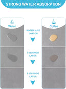 Dish Drying Mat for Kitchen Counter, 12"x19" Pad with Rubber Backed (Grey) — 2