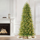 Puleo International 7.5ft Pre-Lit Slim Fraser Fir Christmas Tree — 8