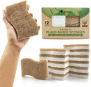 AIRNEX Natural Kitchen Sponges (12 Pack) - Plant-Based Cellulose & Coconut Scrubber Dish Sponges for Kitchen -… — 1