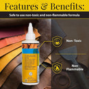Fiebing's Leathercraft Cement - Leather Glue Adhesive (6 Pack, 4 oz Each) - Quick Drying, High Strength, Flexible, Non-Toxic, Permanent Bonding Leather Repair for Jackets, Shoes, Furniture, Purse — 5