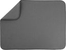 S&T INC. Dish Drying Mat, 18" x 24", XL, Charcoal Grey