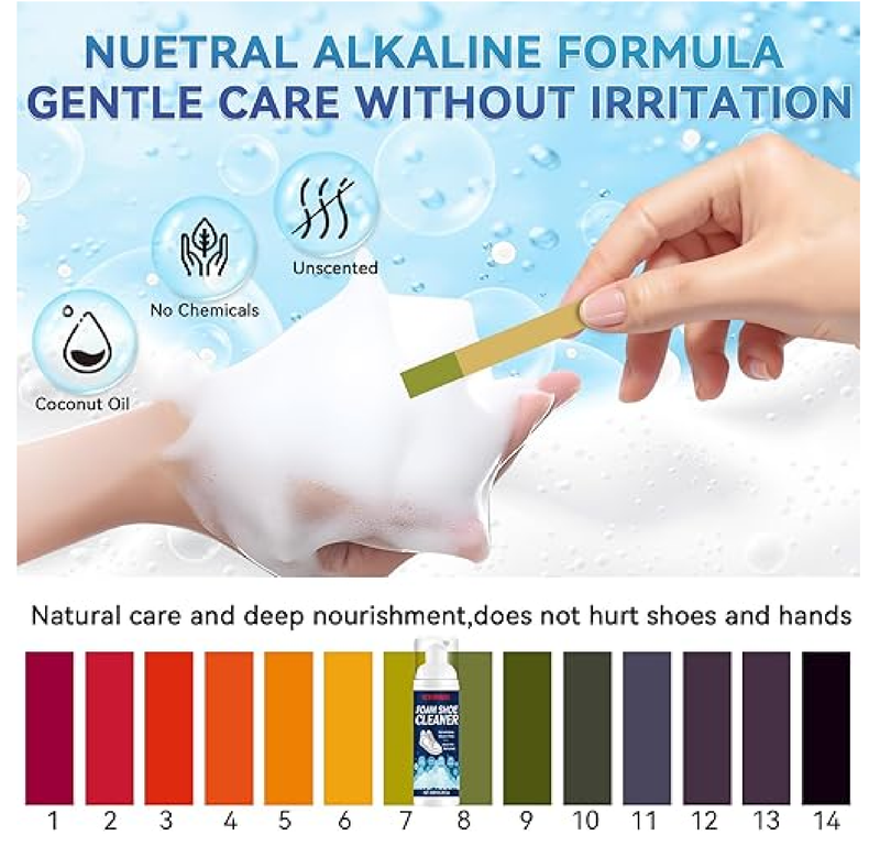 Foam Shoe Cleaner,200ml White Shoe Cleaner Sneakers Kit,Removes Dirt and Stain,Sneaker Cleaner Kit for Tennis,Canvas,Suede Shoe