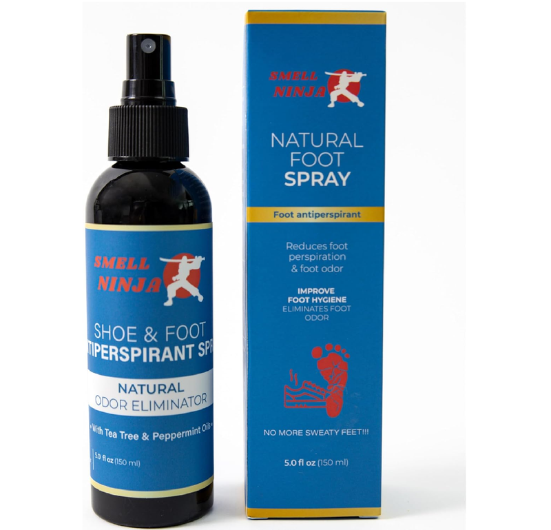 Natural Shoe Deodorizer & Foot Odor Elimination Spray - Shoe Spray for Smelly Shoes - Extra Strength