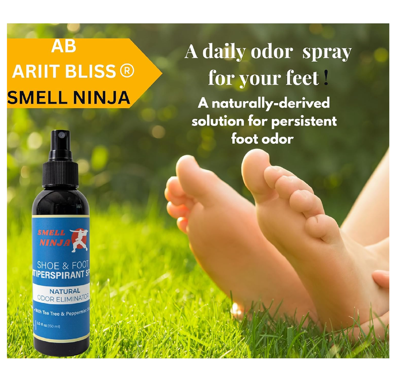 Natural Shoe Deodorizer & Foot Odor Elimination Spray - Shoe Spray for Smelly Shoes - Extra Strength
