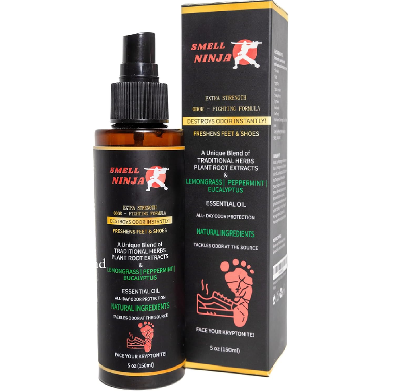Natural Shoe Deodorizer & Foot Odor Elimination Spray - Shoe Spray for Smelly Shoes - Extra Strength