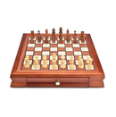 AMEROUS 12.8 Magnetic Wooden Chess Set 2 Built-in Storage Drawers 2 Extra Queen Gift Package Chess Rules Classics Strategy Board Games Chess Sets for Kids and Adults