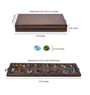 AMEROUS Wooden Mancala Board Game Set with 72+8 Bonus Multi Color Glass Stones Folding Board Mancala Instructions Gift Package Classic Family Board Game for Ages 6 to Adults Tabletop Version