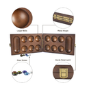 AMEROUS Wooden Mancala Board Game Set with 72+8 Bonus Multi Color Glass Stones Folding Board Mancala Instructions Gift Package Classic Family Board Game for Ages 6 to Adults Tabletop Version