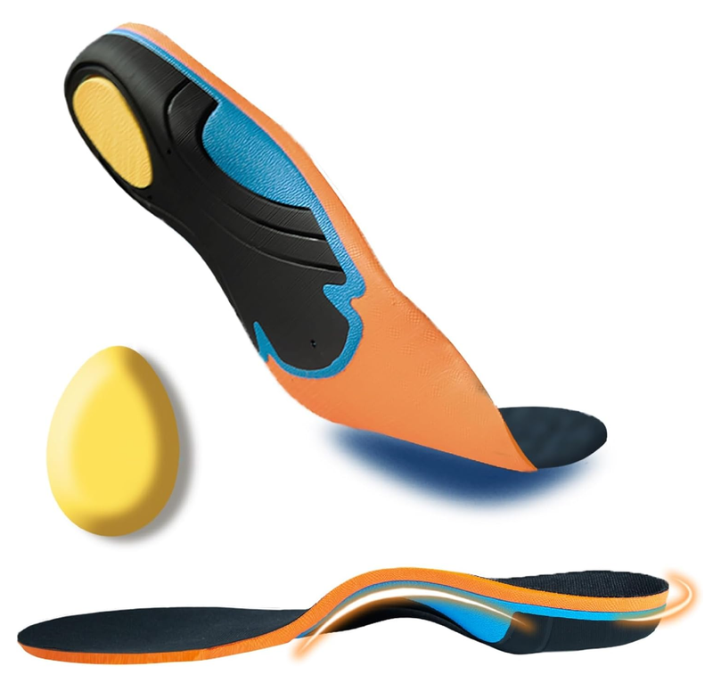 Plantar Fasciitis Relief Insoles Men-240+lbs High Arch Support Shoe Inserts for Women,