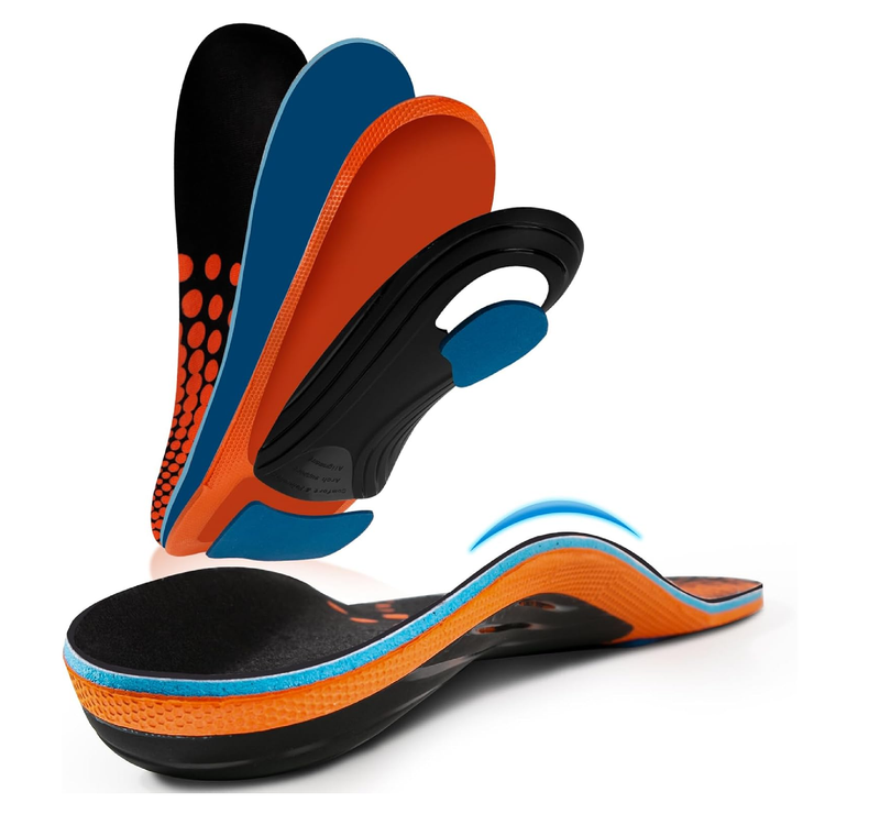 AOTENG STAR Plantar Fasciitis Insoles, High Arch Support Insoles from 240 to 300 lbs,