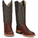 Justin Boots Men's Doc Bar 13" Full Quill Ostrich Boot - Brandy (AQ8041) - Front View