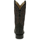 Justin Boots Men's Three Bars 13" Smooth Ostrich Boot - Black (AQ8142) - View 5