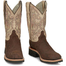 Justin Boots Men's Peppy San Badger 11" Smooth Ostrich Boot - Kango Tobac (AQ8144) - Front View