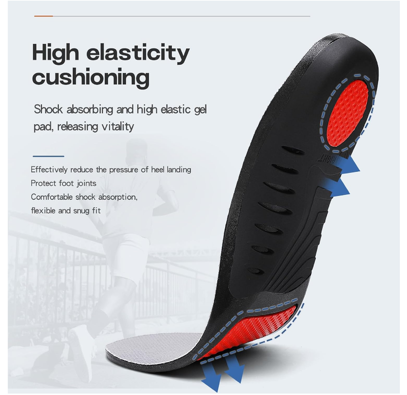 Plantar Fasciitis Relief - Arch Support Insoles for Men Women, Shoe Inserts for Flat Feet, Orthotic Shoe Insoles