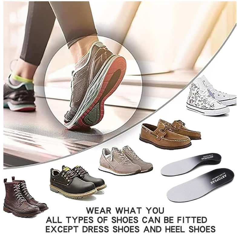 Plantar Fasciitis Relief - Arch Support Insoles for Men Women, Shoe Inserts for Flat Feet, Orthotic Shoe Insoles