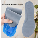 1Pair Blue Silicone Gel Reusable Honeycomb Full Length Non Slip Comfort Sports Insole Air Cushion Damping Shoe
