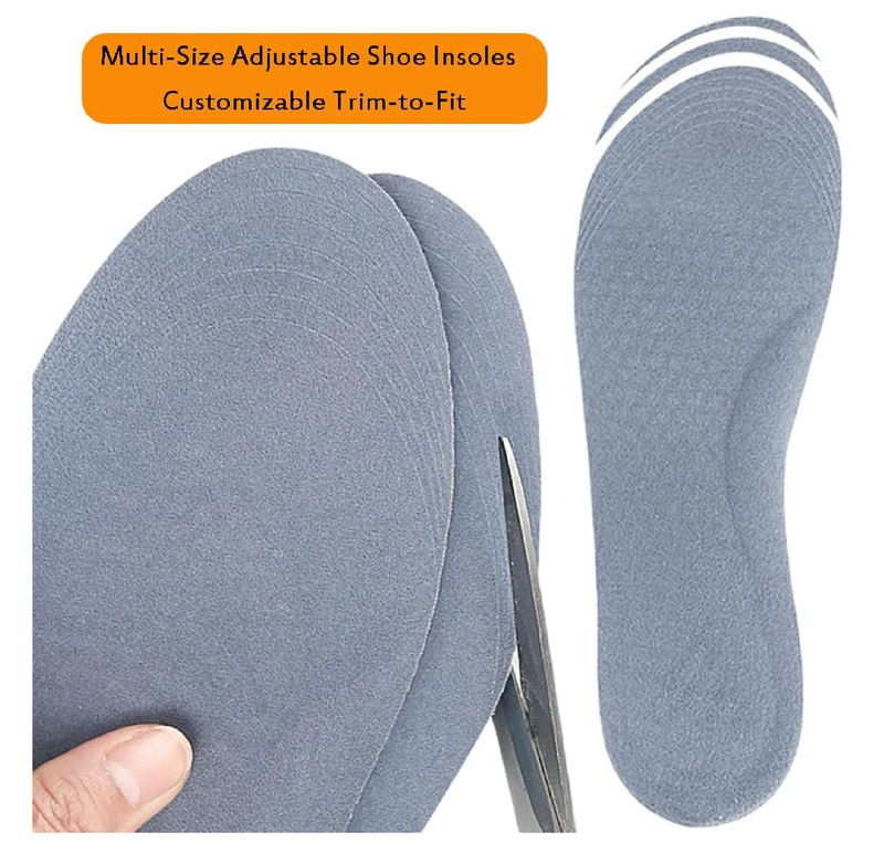 1Pair Blue Silicone Gel Reusable Honeycomb Full Length Non Slip Comfort Sports Insole Air Cushion Damping Shoe