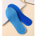 1Pair Blue Silicone Gel Reusable Honeycomb Full Length Non Slip Comfort Sports Insole Air Cushion Damping Shoe