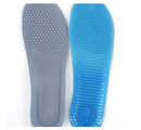 1Pair Blue Silicone Gel Reusable Honeycomb Full Length Non Slip Comfort Sports Insole
