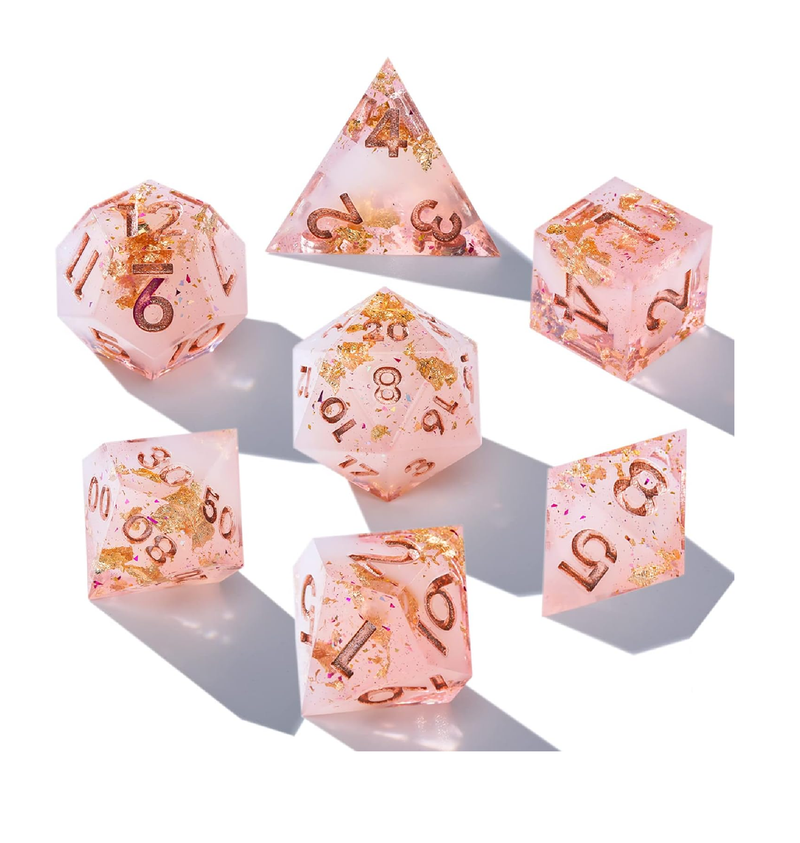 DND Dice Polyhedral Dice Set Compatible with D&D Dungeons and Dragons RPG MTG Table Games Warm Dawn