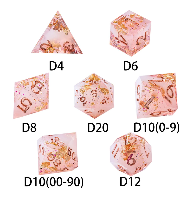 DND Dice Polyhedral Dice Set Compatible with D&D Dungeons and Dragons RPG MTG Table Games Warm Dawn