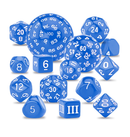 AUSTOR 15 Pieces Complete Polyhedral Dice Set D3 D100 Game Dice Set with a Leather Drawstring Storage Bag for Role Playing Table