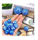 AUSTOR 15 Pieces Complete Polyhedral Dice Set D3 D100 Game Dice Set with a Leather Drawstring Storage Bag for Role Playing Table