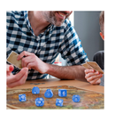 AUSTOR 15 Pieces Complete Polyhedral Dice Set D3 D100 Game Dice Set with a Leather Drawstring Storage Bag for Role Playing Table