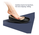 2 Pairs Pigskin Sockless Insoles|Barefoot Cushion Pads|Absorbs Sweat & Controls Odor