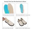 2 Pairs Pigskin Sockless Insoles|Barefoot Cushion Pads|Absorbs Sweat & Controls Odor