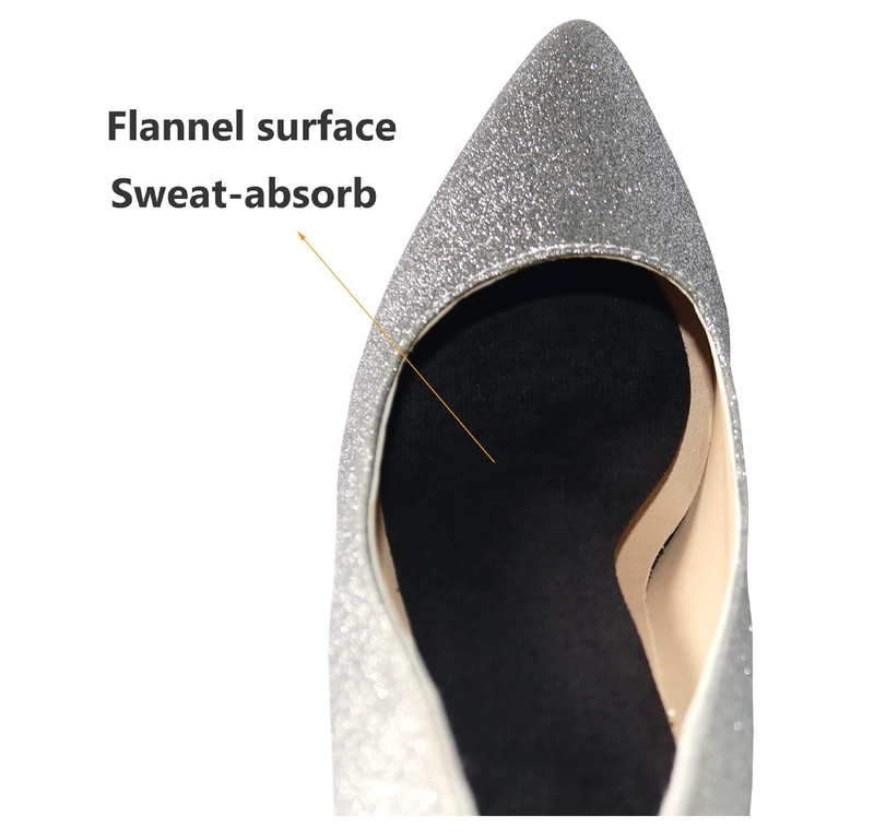 3/4 Length High Heel Cushion Insoles for Women,Silicone Gel Dress Shoe Insole Pain Relief,