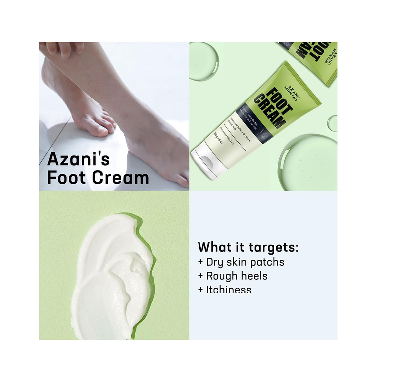 AZANI Foot Care Cream 4% Beeswax  Shea Butter Turmeric For Rough Dry and Cracked Heel Knee & Elbow Exfoliator Moisturizer Women & Men