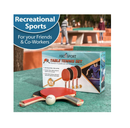 Abco Tech Table Tennis & Ping Pong Paddle Set Pack of 4 Premium Rackets & 6 Table Tennis Balls Ping Pong Set