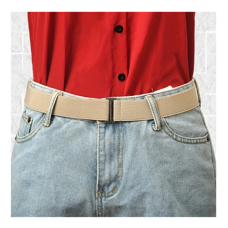 Adjustable Elastic Invisible Belt Simple Solid Color No Show Belt Traceless No Buckle Belt For Jeans Pants Unisex