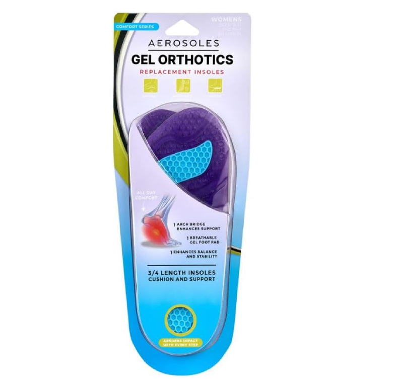 Aerosoles Gel Orthotic Insoles for Women - Replacement Insoles for Women,