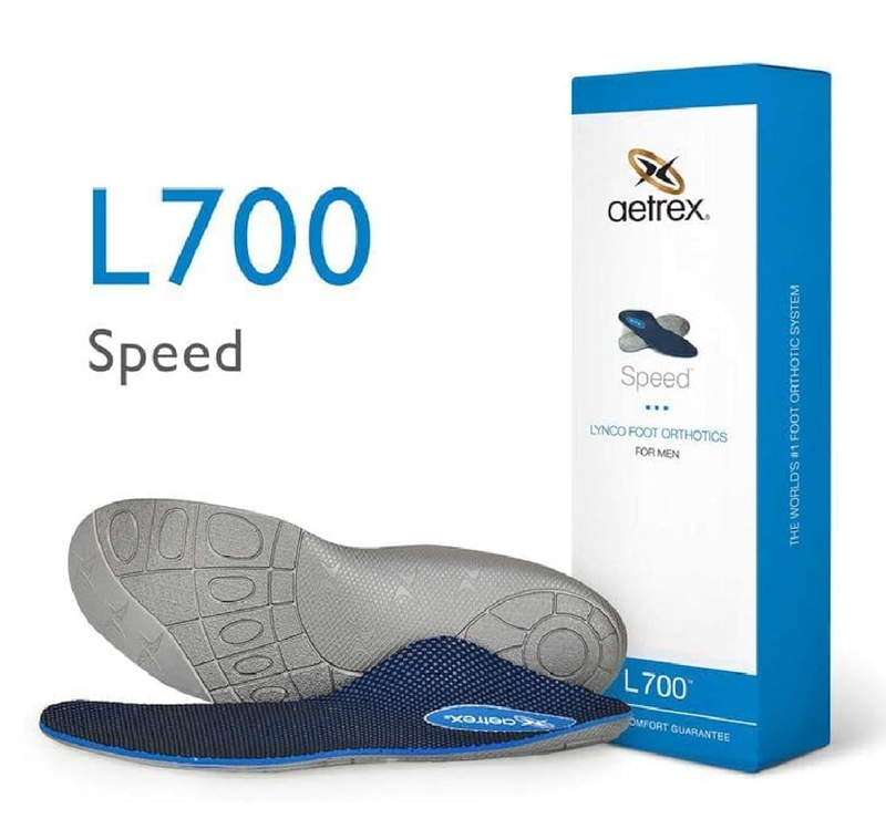 Aetrex Men's L700 Speed Orthotics Arch Support Inserts - Plantar Fasciitis Relief Insoles