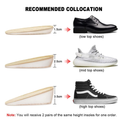 Ailaka 2 Pairs Gel Height Increase Insole, Invisible Heel Lift Inserts,
