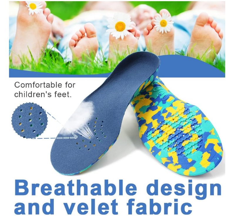 Ailaka Kids Orthotic Cushioning Arch Support Shoe Insoles, Children EVA Foam Inserts