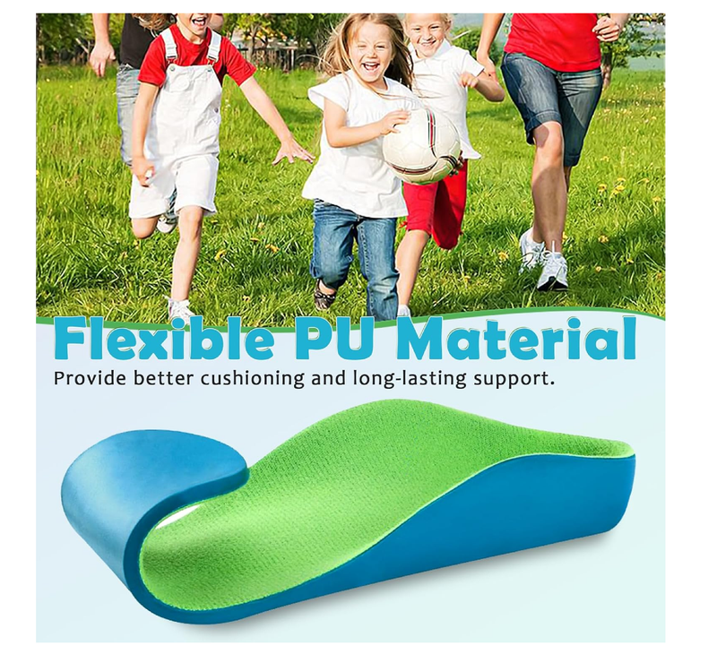 Ailaka Kids Orthotic Arch Support Insoles, PU Foam Cushioning Arch Support Shoe Insert