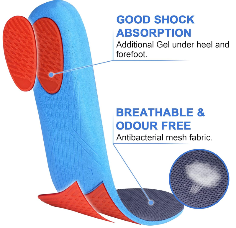 Ailaka Height Increase Insoles for Men Women - 1 Pair PU Shoes Lifts Elastic Shock Absorbing Sports Shoe Insoles Height Increase,