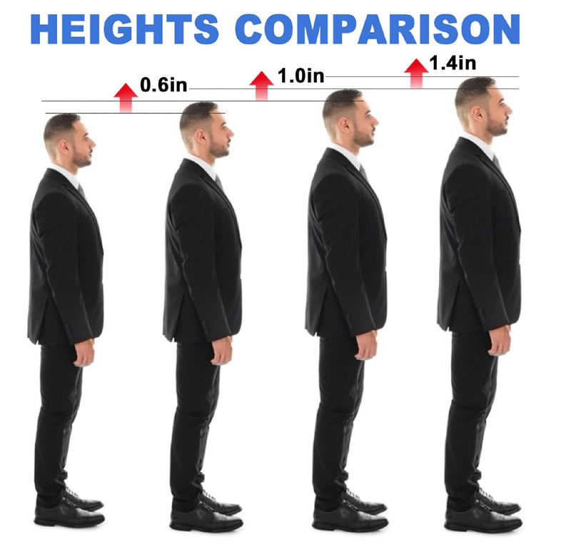 Ailaka Height Increase Insoles for Men Women - 1 Pair PU Shoes Lifts Elastic Shock Absorbing Sports Shoe Insoles Height Increase,